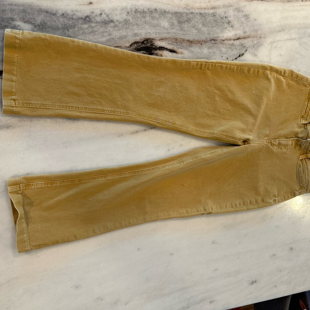 PAIGE Colette Crop Flare Jean in yellow